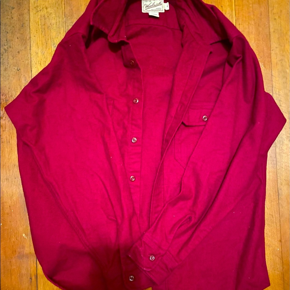 Woolrich Red button down. Size medium (but runs a bit larger than expected)